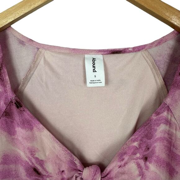 Abound Abstract Pink Floral V-neck Cutout Mini Skater Dress Size Small NWT - Picture 8 of 10